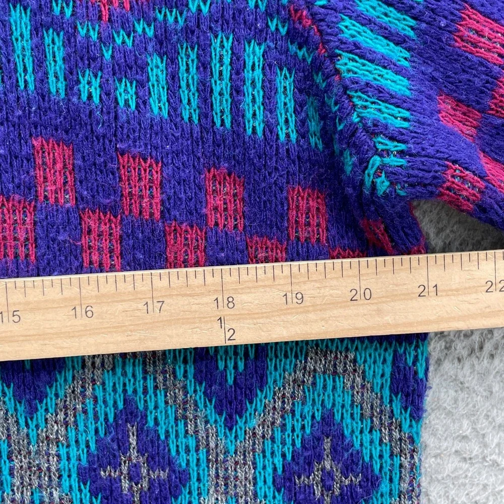 Vintage Alfred Dunner Sweater Mens Large Purple Cosby‎ Coogi Style 80s 90s Knit